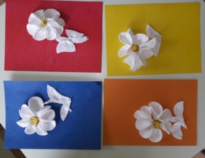 Цветы из ватных дисков: простые поделки для дошкольников